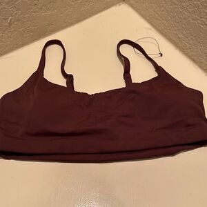 Andie The Maui Womens Small Bikini Swim Top Burgundy Adjustable Straps NWOT